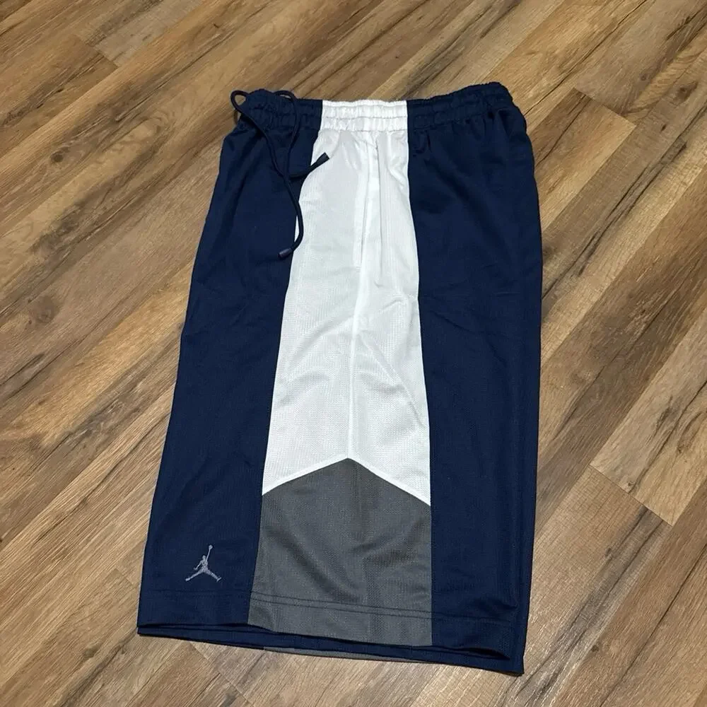 2006 Air Jordan Navy Blue White Vintage Baggy Basketball Y2K 143856-411 Shorts